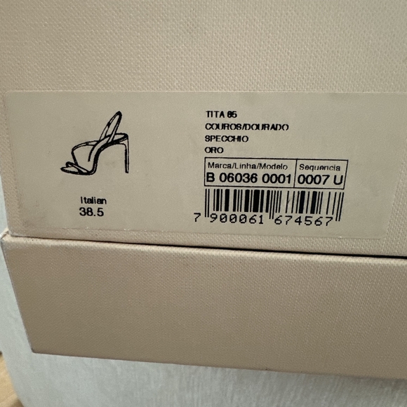 Alexandre Birman Gold Women's Heels - Picture 8 of 8